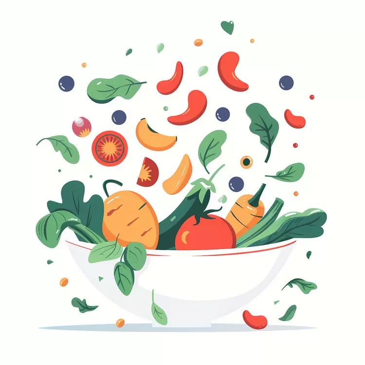 Vibrant Salad Bowl with Fresh Ingredients