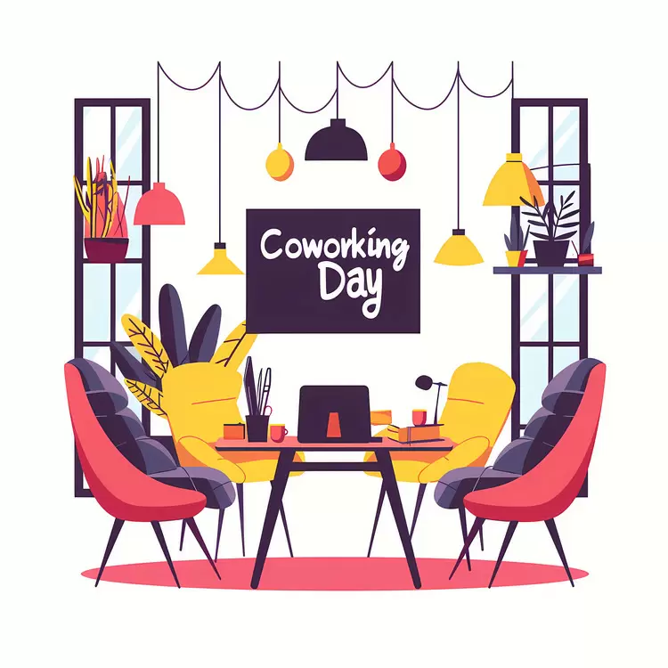 Colorful Coworking Space for Creative Collaboration