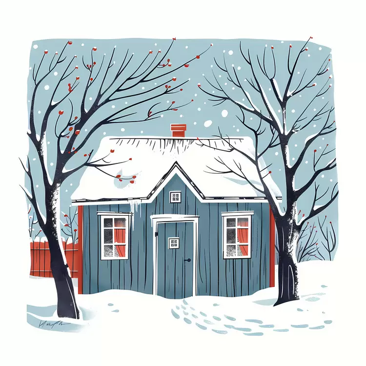 Charming Snowy House
