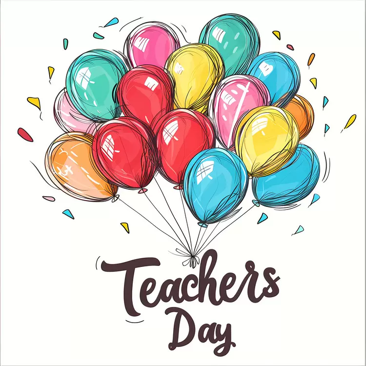 Colorful Balloons for Teachers Day Celebration