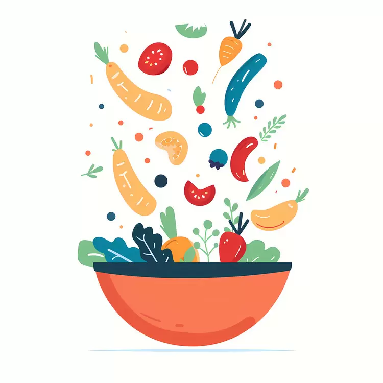 Colorful Vegetable Bowl with Fresh Ingredients