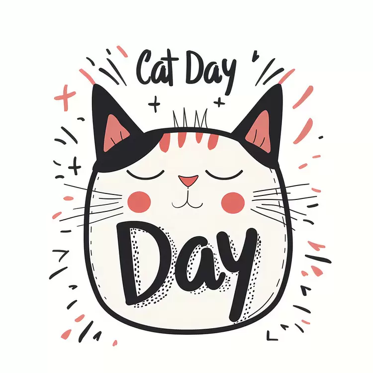 Doodle Cat Illustration for Cat Day