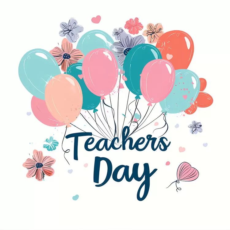 Colorful Balloons for Teachers Day Celebration