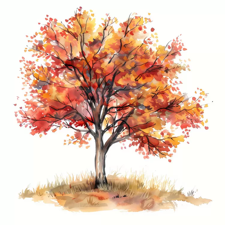 Lush Autumn Tree with Rich Colors