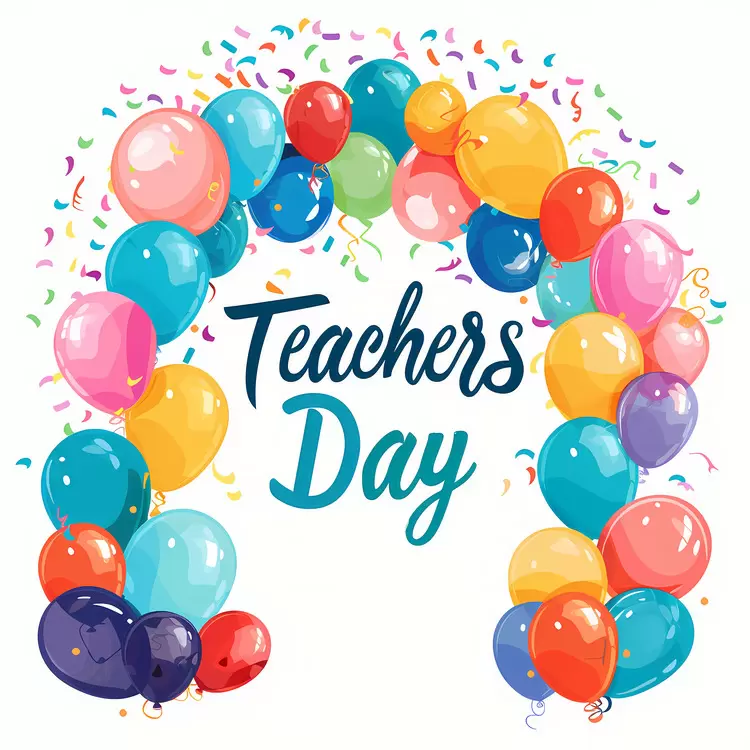 Colorful Balloon Arch for Teachers Day