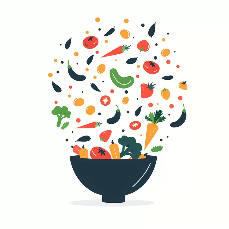 Vibrant Salad Bowl Overflowing with Fresh Ingredients