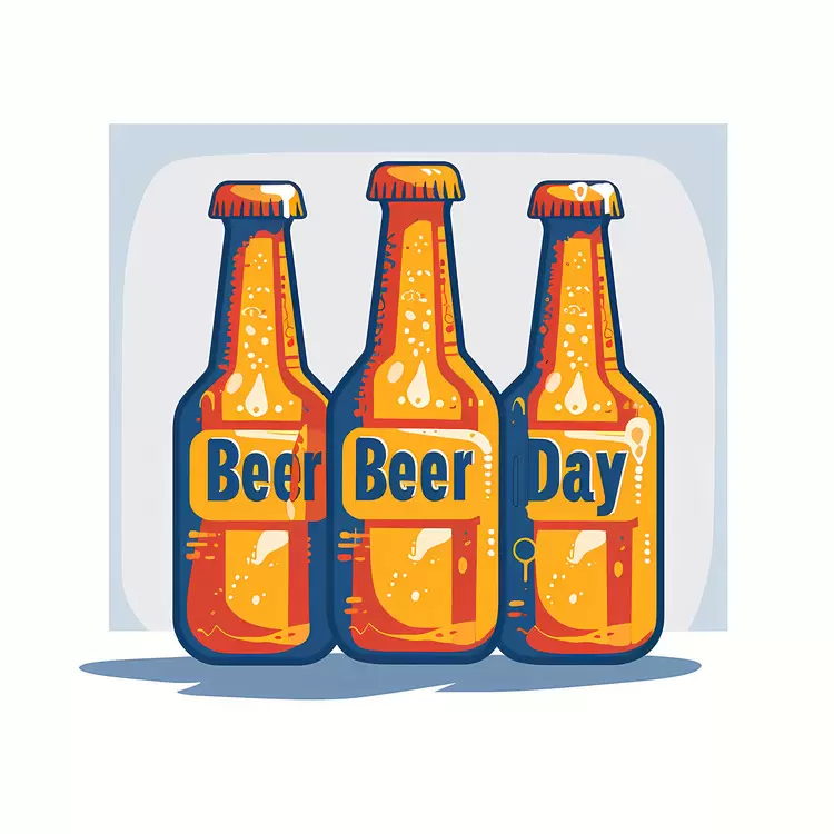 Three Beer Bottles for Beer Day