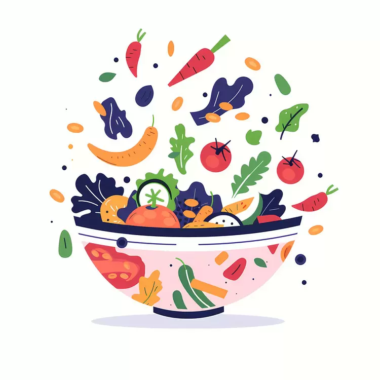 Colorful Salad Bowl with Fresh Ingredients