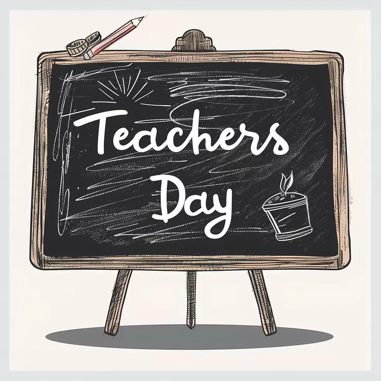 Chalkboard Celebrating Teachers Day