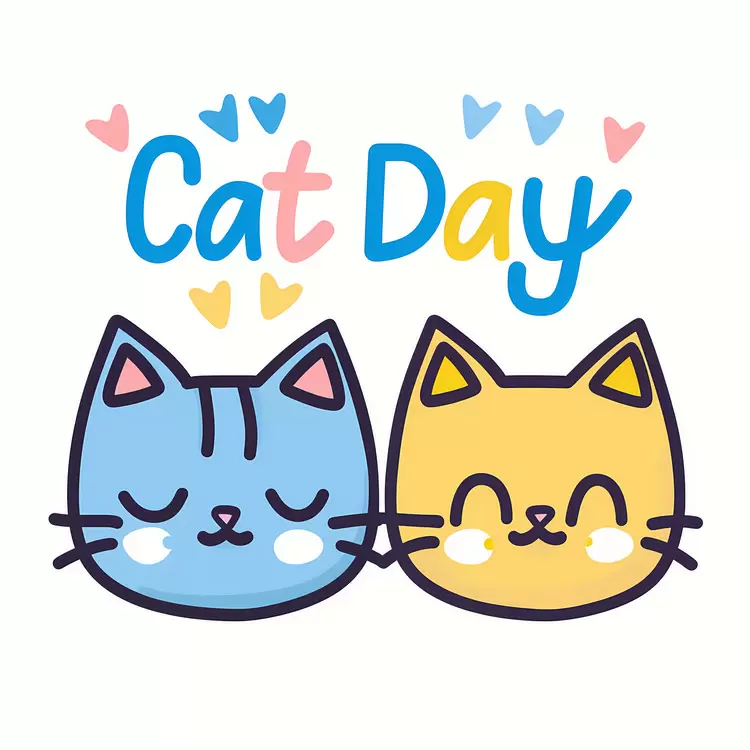 Cat Day Celebration with Cute Cats