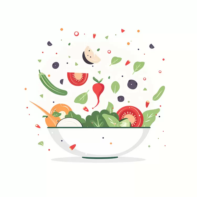 Fresh Salad Bowl with a Variety of Ingredients