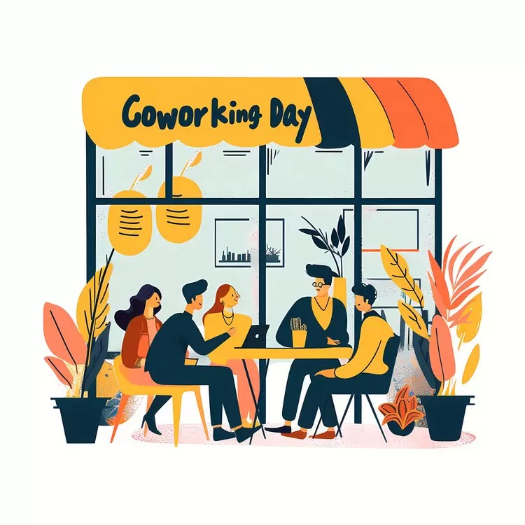 Outdoor Coworking Scene for Creative Minds