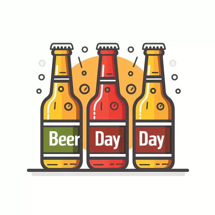 Colorful Beer Bottles for Beer Day