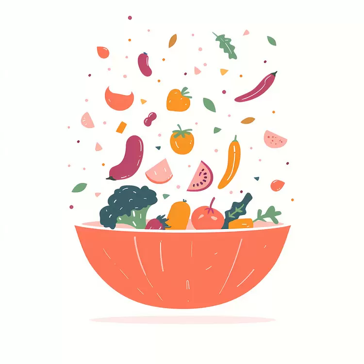 Colorful Salad Bowl with Fresh Ingredients