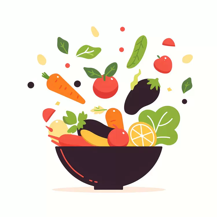 Colorful Vegetables in a Bowl