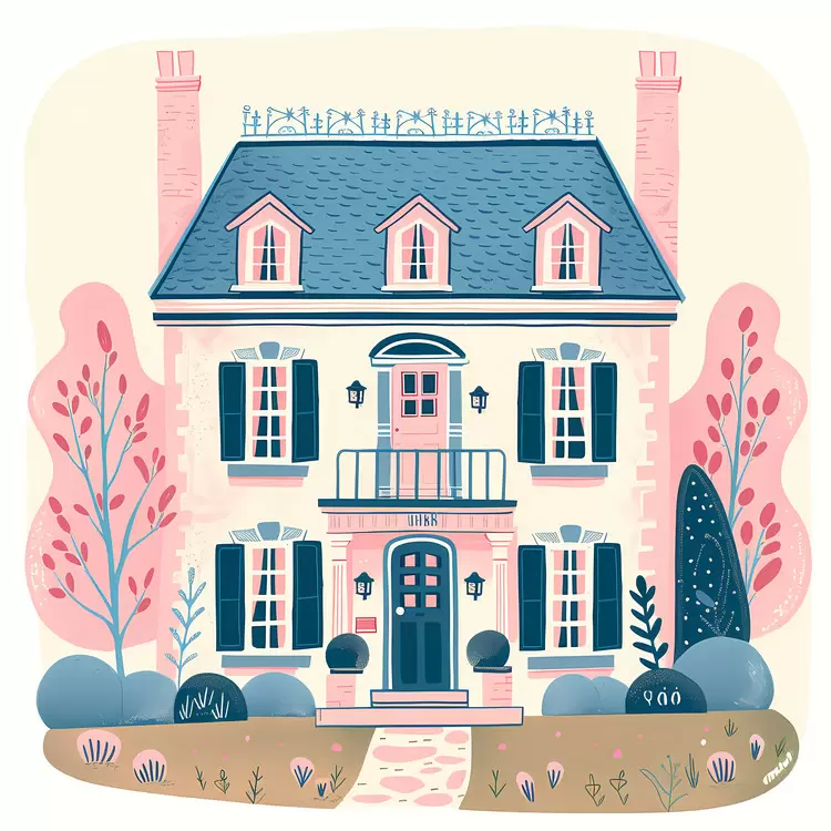 Stylish House with Colorful Garden
