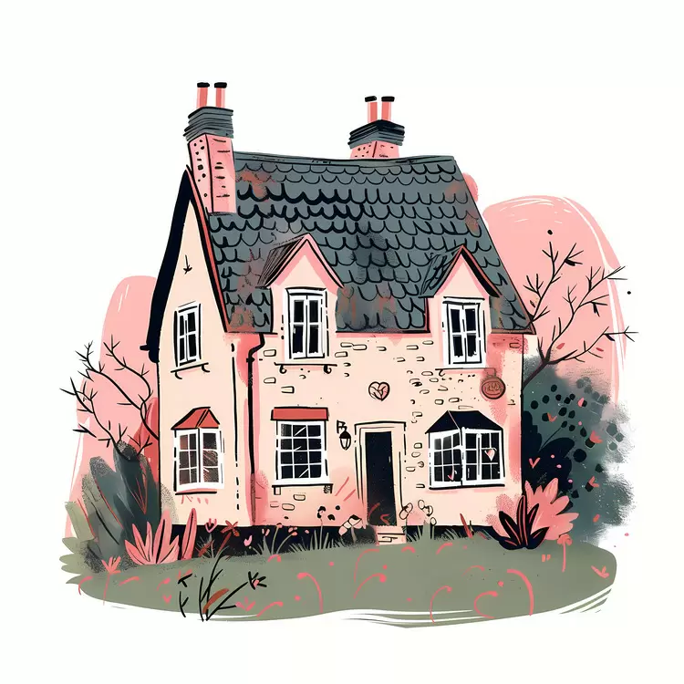 Rustic house illustration
