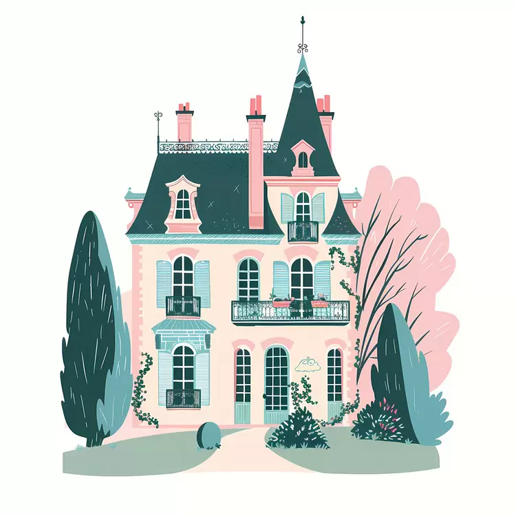 Small cute doodle house