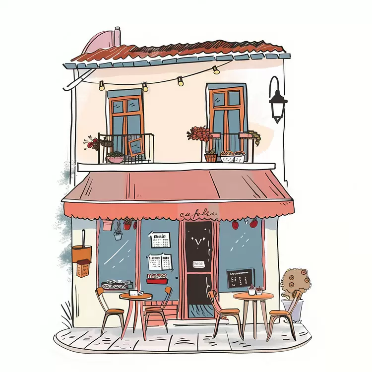 Quaint Café with Outdoor Charm