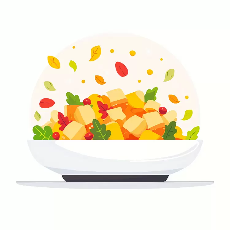 Colorful Salad with Seasonal Fruits