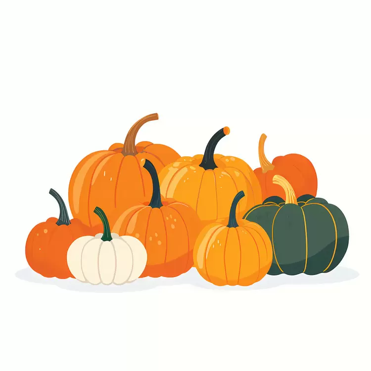 Assorted Pumpkins for Autumn Harvest