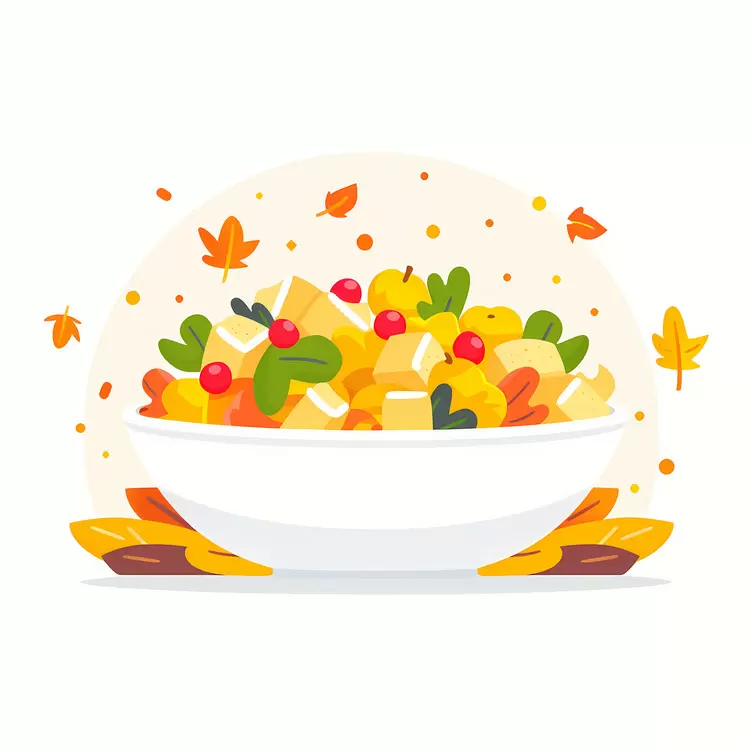 Fresh Salad with Autumn Ingredients