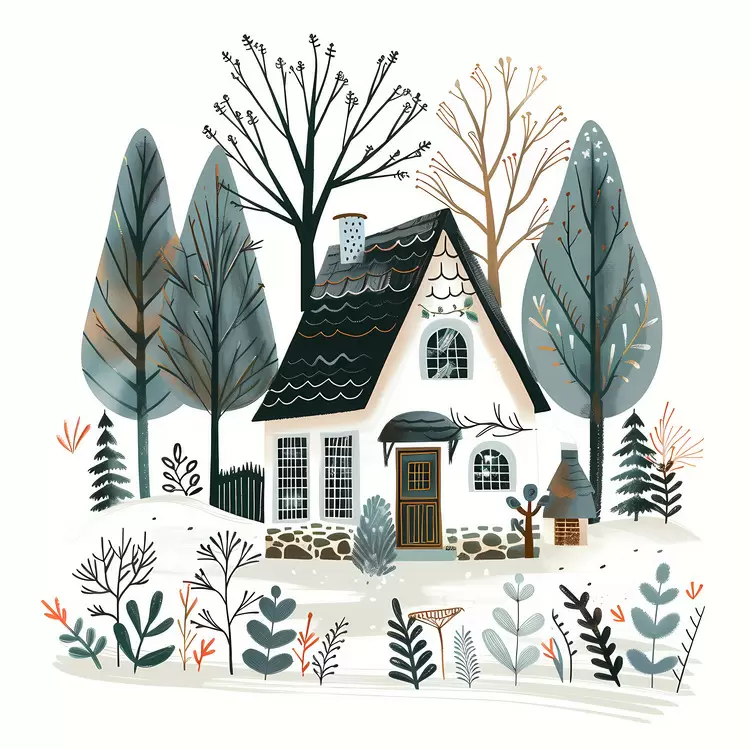 Charming House Surrounded by Trees