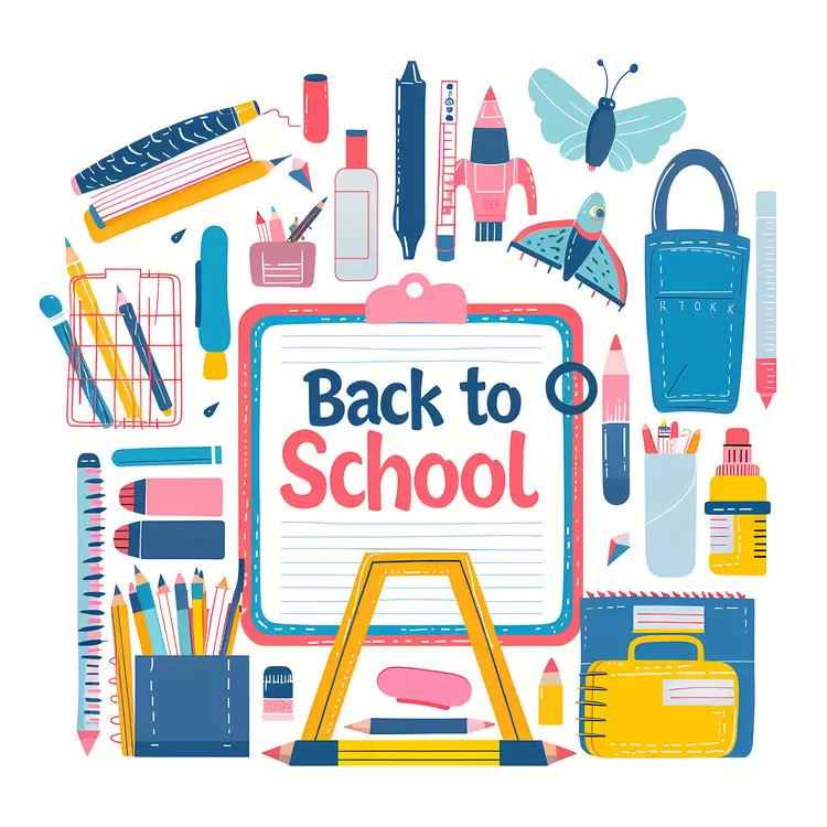 Colorful School Supplies for Learning