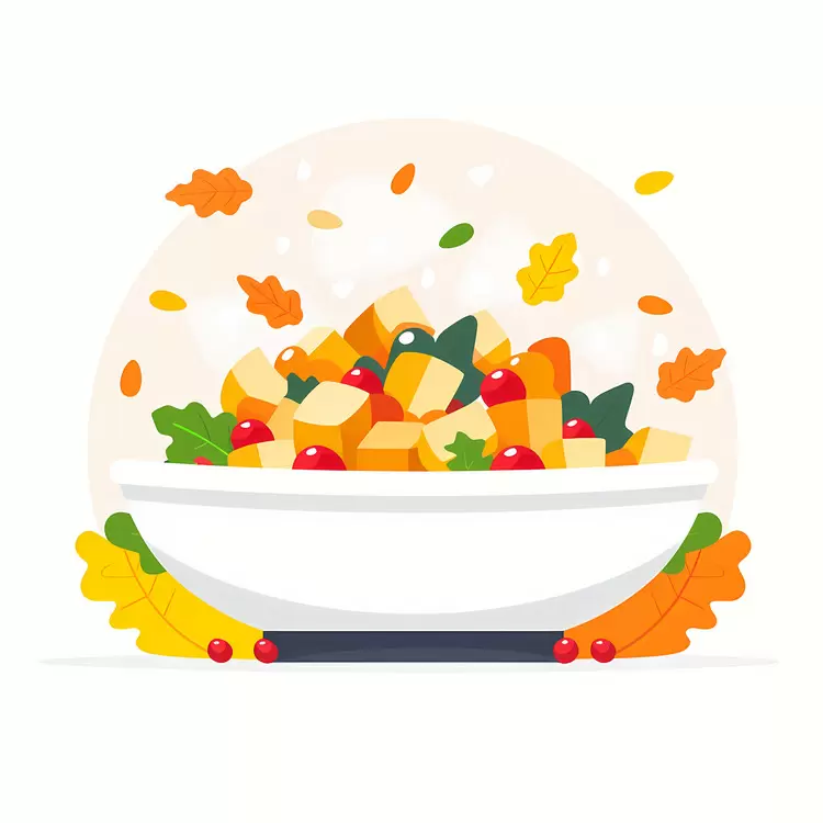 Vibrant Salad with Autumn Vegetables