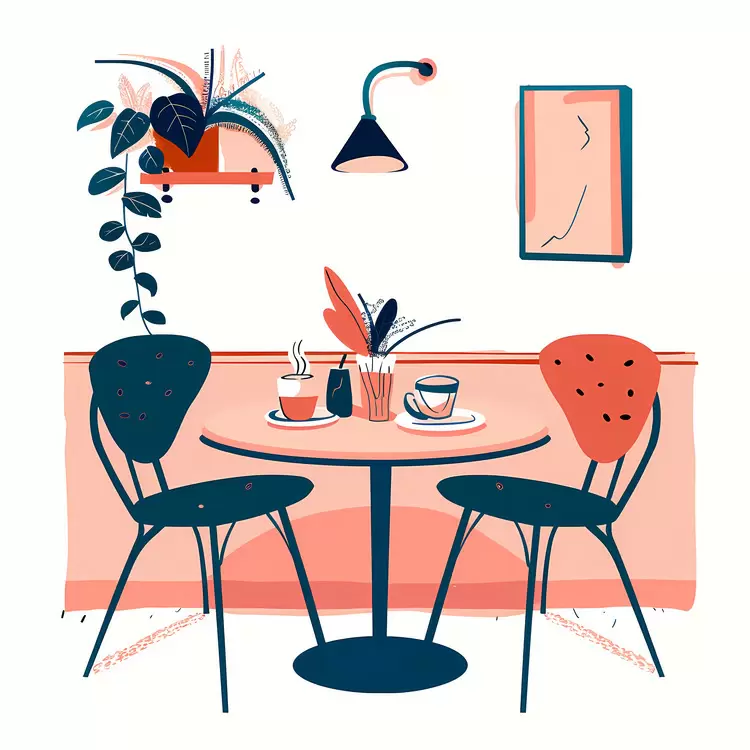 Charming Café Table Setting