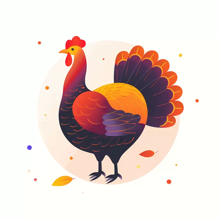 Elegant Turkey with Autumn Colors