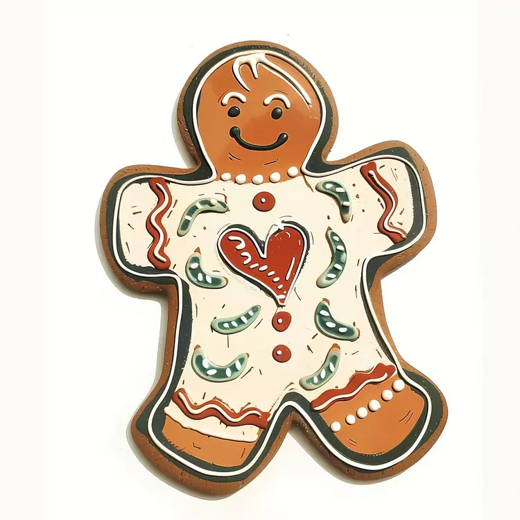 Gingerbread Man with Icing Decorations
