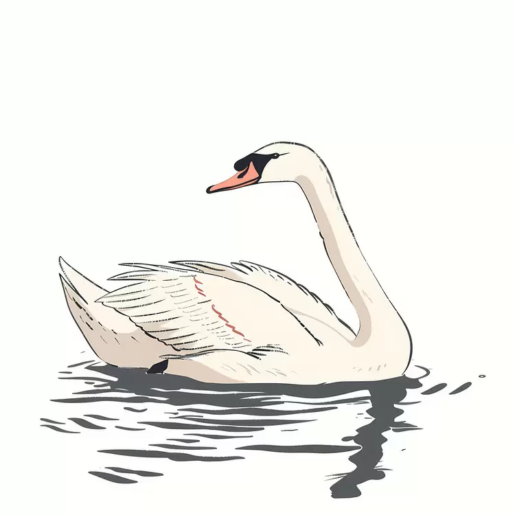 Graceful Swan on Water