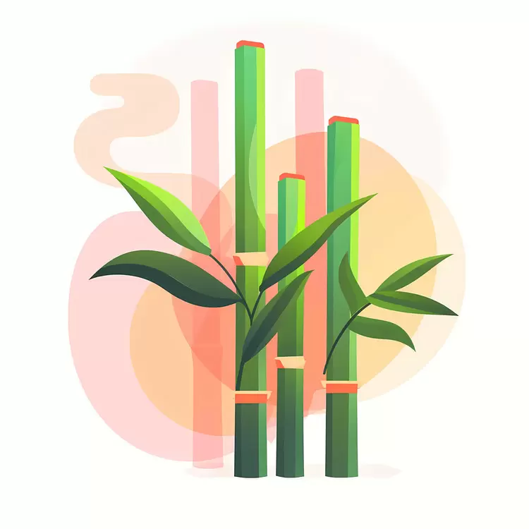 Stylish Bamboo with a Colorful Background