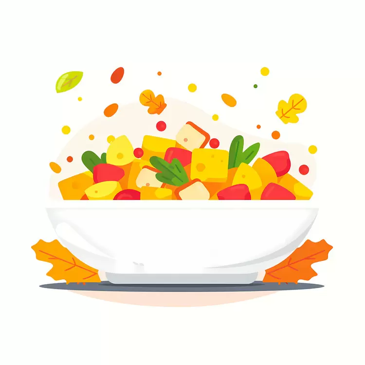 Colorful Dish with Fruits
