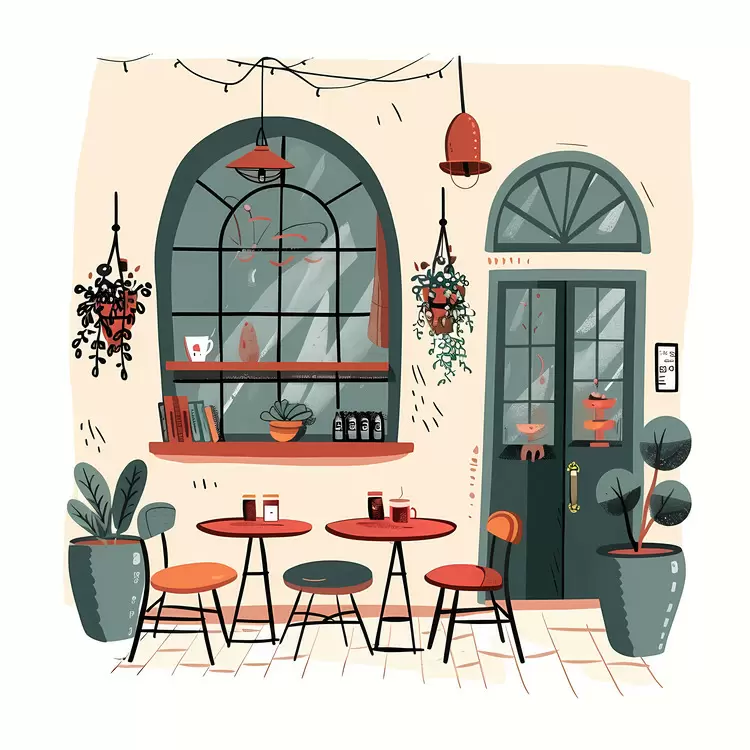 Charming outdoor cafe