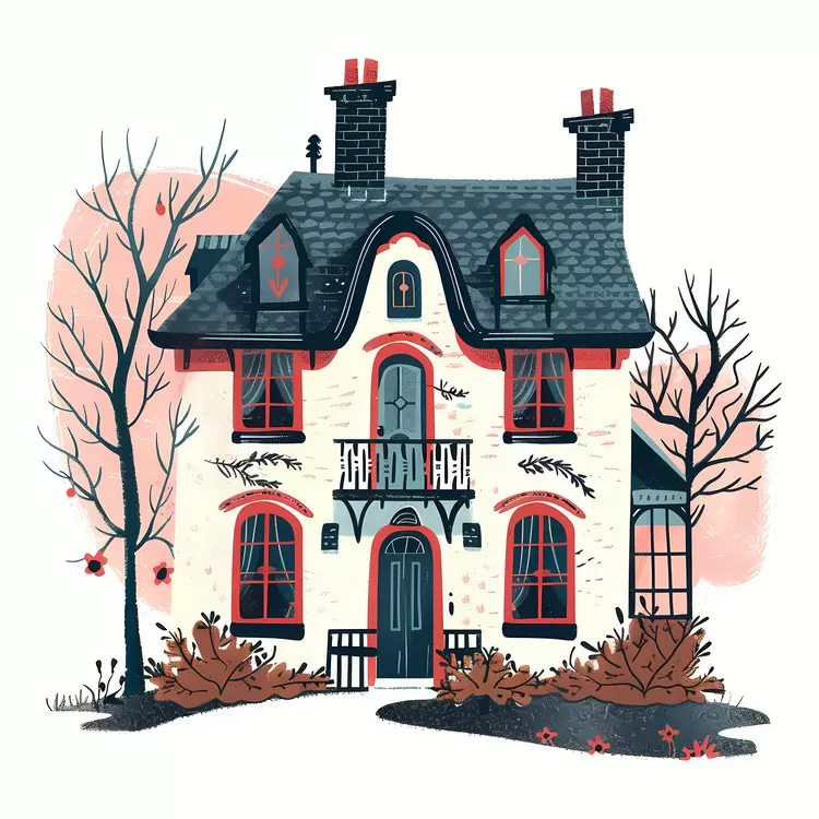 Charming doodle house