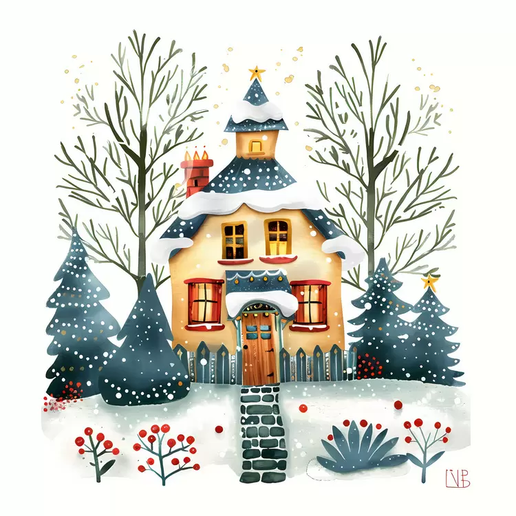 Festive House in a Winter Wonderland