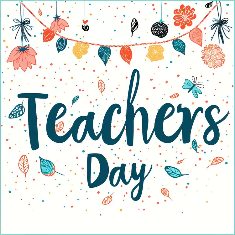 Confetti and Flowers for Teachers Day