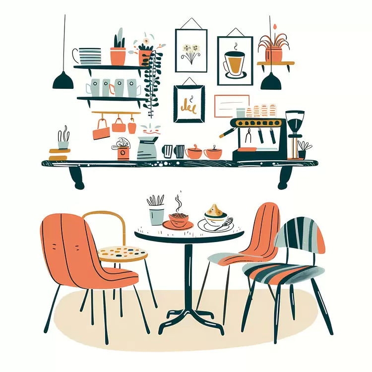 Cozy Cafe with Warm Decor