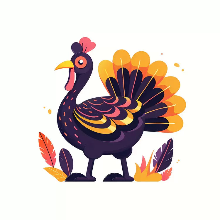 Colorful Turkey in Autumn