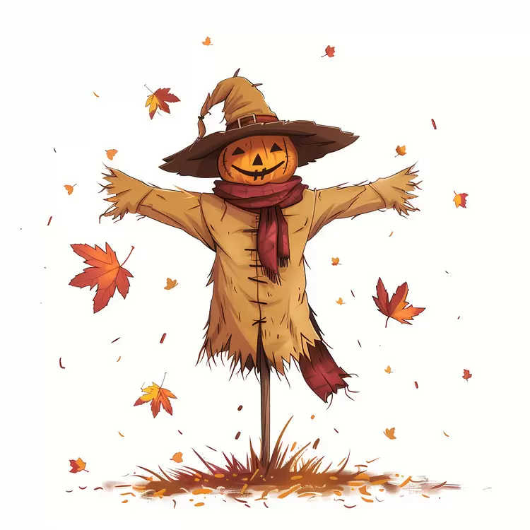 Charming Scarecrow in Brown