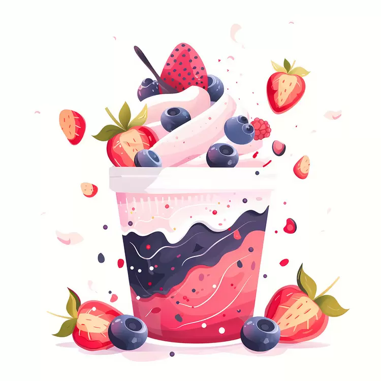 Layered Fruity Ice Cream Treat