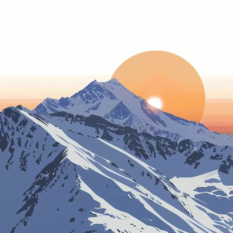 Serene Mountain Sunset