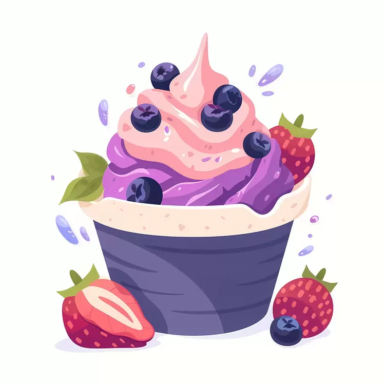 Swirled Fruity Ice Cream Delight