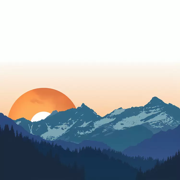 Tranquil Mountain Sunset