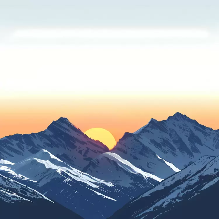 Majestic Mountain View at Dawn