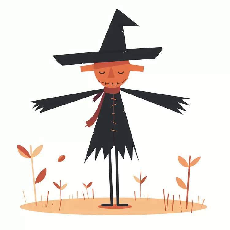 Mysterious Scarecrow in Black