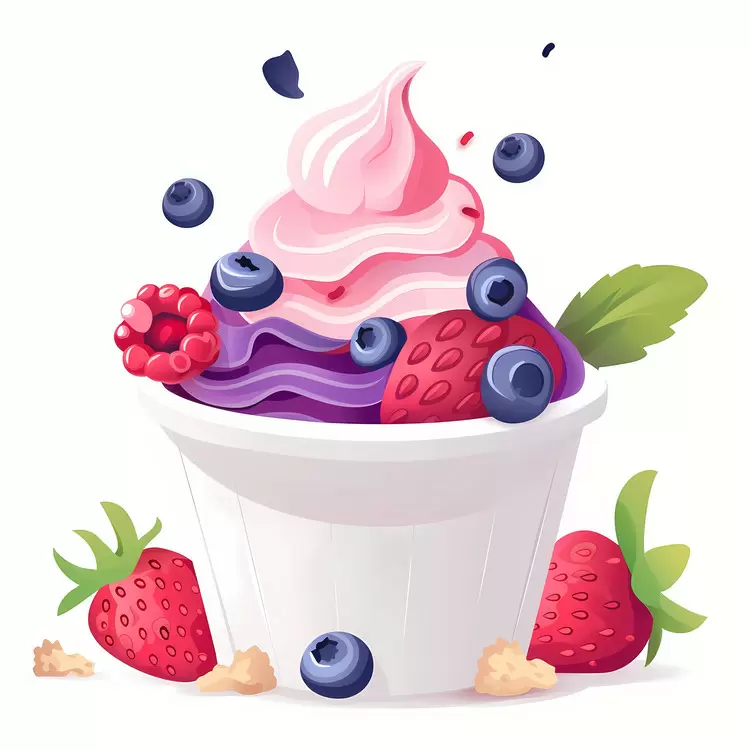Mixed Berry Frozen Yogurt Delight