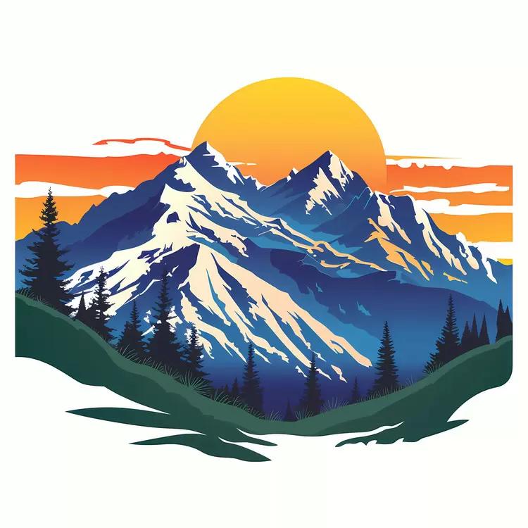 Majestic Mountain Sunset